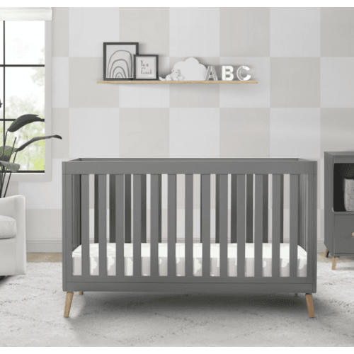 Delta Children, Baby Crib, Essex 4-in-1, Grey/Natural Legs