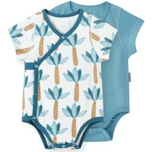 0-3M | i-baby Unisex Baby Onesies Bodysuits, Newborn Onesies with Smart Outlast® Temperature Regulation, Baby Essentials 2-pack