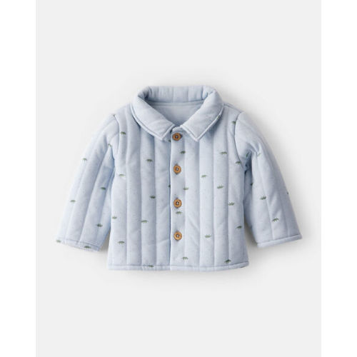Baby Boy Dinosaur Quilted Cardigan - Blue | Carter's