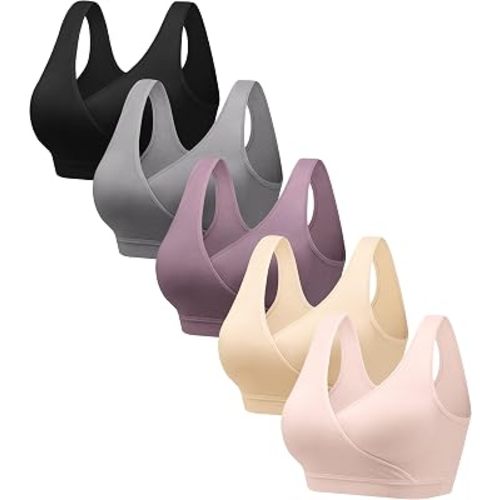 HBselect Maternity Nursing Sleep Bra for Breastfeeding Wireless Bralette