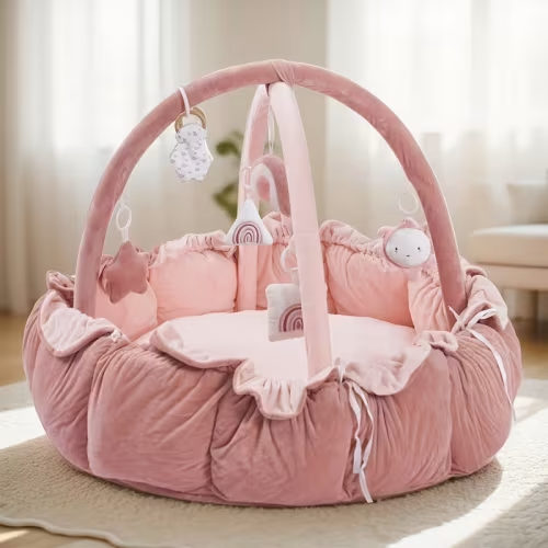 cat bed dog bed 5 in 1 thick plush gym 6 toys mats floor - Temu
