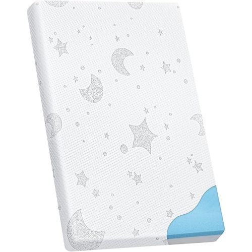 Pack and Play Mattress, 38x26 Pack N Play Mattress Pad with Breathable Removable Cover, High Resilience Dual-Sided Soft & Firm Memory Foam Baby Mattress for Pack n Play