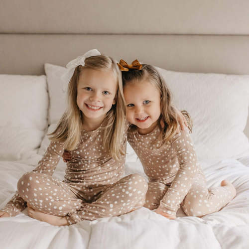 2pc Long Sleeve Pajama Set - Fawn