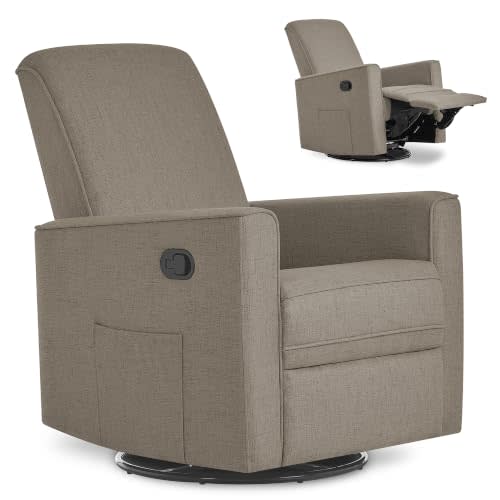 Evolur Raleigh Plus Nursery Glider Recliner, GREENGUARD Gold, Light Truffle