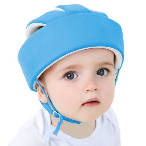Baby Safety Helmet Toddler Children Headguard Infant Head Cushion Protective Harnesses Cap Soft Adjustable Kid Safety Hat Head Protector (Blue)
