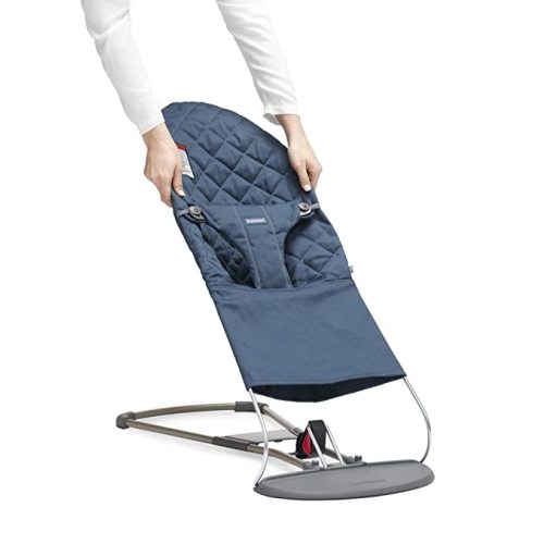 BabyBjörn Fabric Seat for Bouncer, Midnight Blue, Cotton, Midnight Blue, 1 Count (Pack of 1)