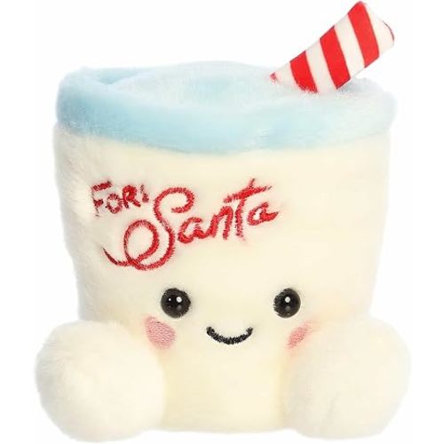 Aurora® Festive Palm Pals™ Kris Milk™ Stuffed Animal - Fun Collectible Plush for Kids and Adult Collectors - Perfect for Holiday Decorations or Gifts - White 4 Inches