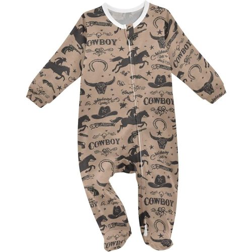 Dussdil Baby One-Piece Footies Newborn Rompers Pajamas Cotton Footed Pjs for House Sleep Play Infant Boys Girls