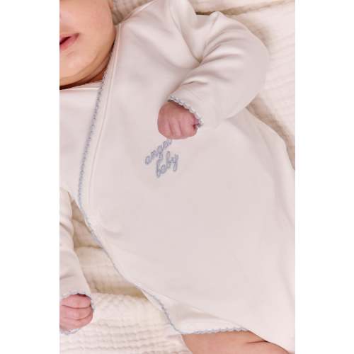 Angel Baby Scalloped Bodysuit Set – Oat & Marl
