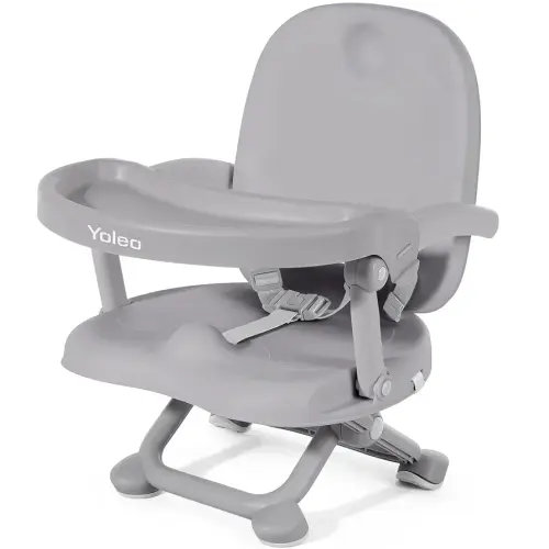 YOLEO Baby High Chair Booster Seat for Dining Table, Adjustable Height Travel Foldable High Chairs with Tray