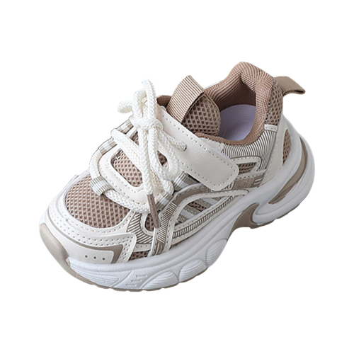 adviicd Toddler Boys Sneakers Boys Girls Sneakers Kids Shoes Unisex Lightweight Breathable Athletic Running Tennis Fitness Shoes (Khaki,18-24 Months)