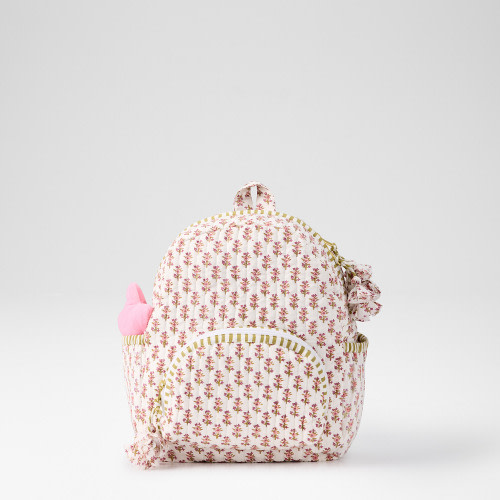 Block Print Quilted Backpack