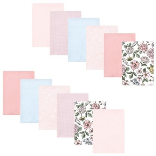 Luvable Friends Hudson Baby Flannel Burp Cloths 12pk, Vintage Floral