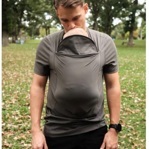 Dad Baby Wearing Shirt | Gray