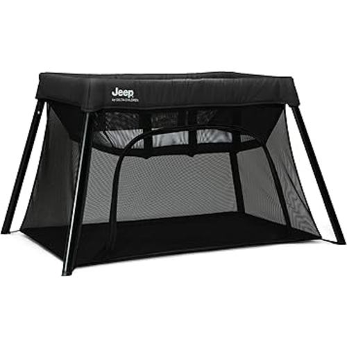Jeep Horizon Compact Travel 2-in-1 Play Yard and Bassinet, Black