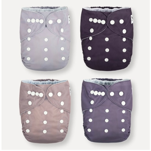 Nora’s Nursery Cloth diapers, 4-pack Color: Amethyst