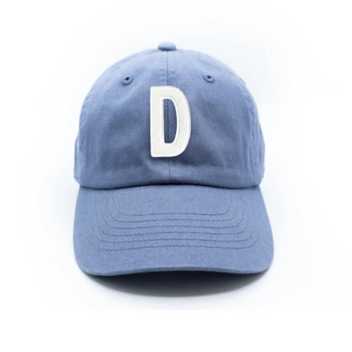Dusty Blue Letter Baseball Hat