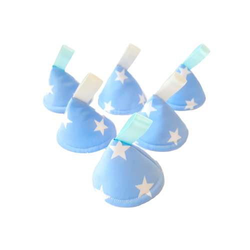 Pee Pee Teepee x6. Blue, Grey, White - Stars. Sprinkling Wee Wigwam. Baby Shower. Vegan Gift Idea. Newborn Boy.