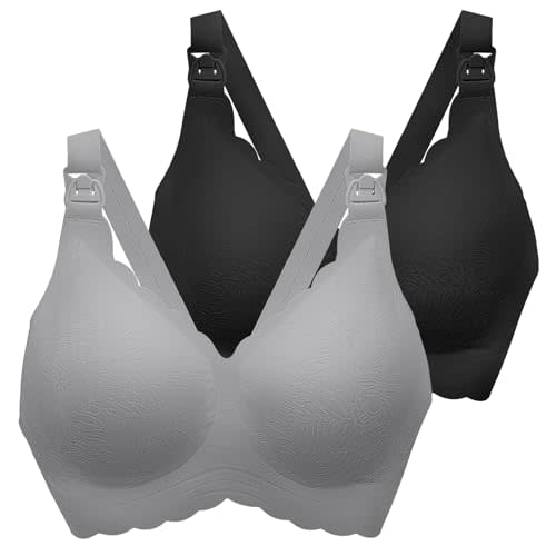 MomWills Nursing Bras for Breastfeeding, Seamless Ultra Comfort Maternity Bra, Natural Shape Pregnancy Bras for Women