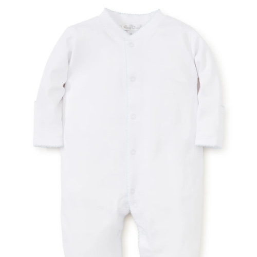 Kissy Kissy White/Blue Kissy Basics Footie (0-3M)