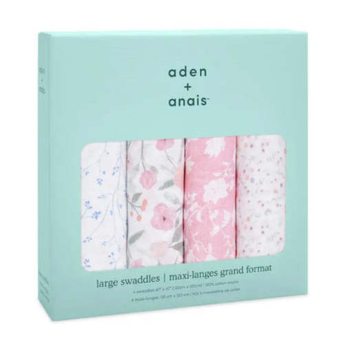 Boutique Cotton Muslin Swaddles 4 Pack | aden + anais