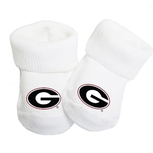 Georgia Bulldogs Collegiate Licensed Baby Toe Bootie Socks 0-9 Months