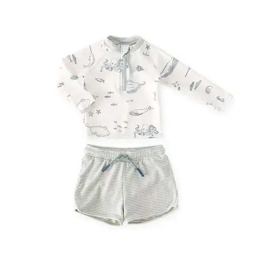 Swim Rash Guard & Short, Life Aquatic - 6-12 mo
