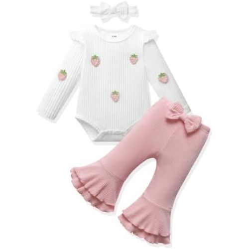 Vibebox Baby Girl Clothes Fall Winter Coming Home Outfits Preemie-12 Months