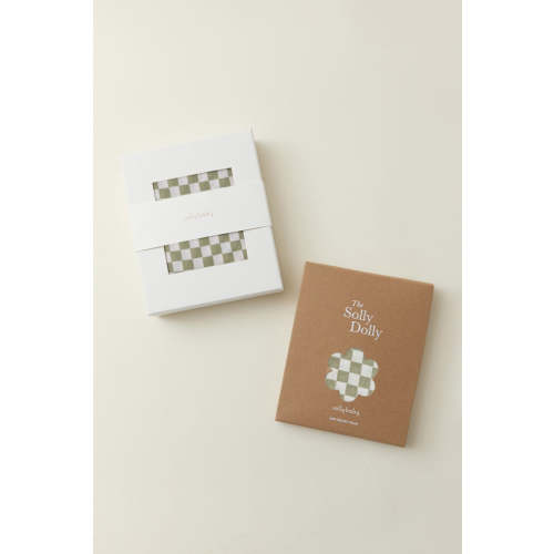 Sage Chequer Wrap + Dolly Bundle