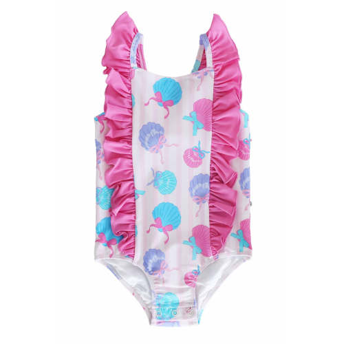 Double Ruffle Bow Back One Piece | Seaside Sweetie