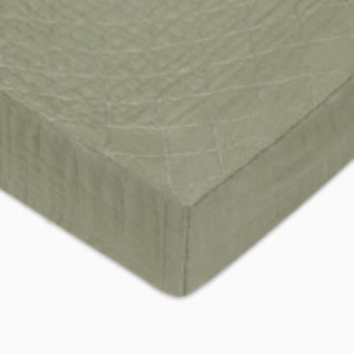 babyletto Quilted Changing Pad Cover in GOTS Certified Organic Muslin Cotton - Matcha