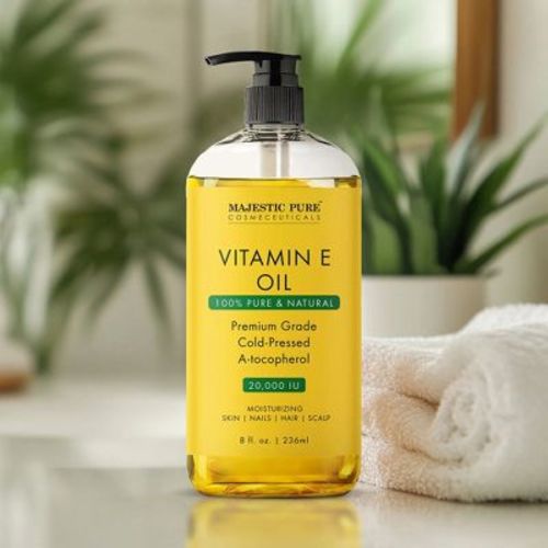 Majestic Pure Vitamin E Oil - 100% Pure, 20,000 IU for Skin, Hair & Scalp Repair - 8 Fl Oz