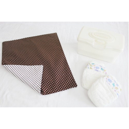 Reversible Brown & White Dot Waterproof Changing Pad - 4 sizes available - ready to ship