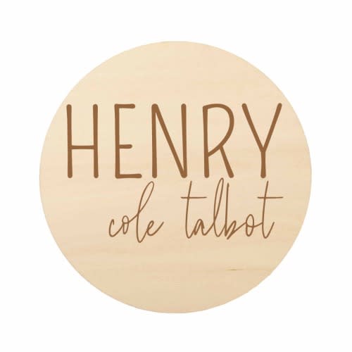 Personalized Wood Announcement | Block