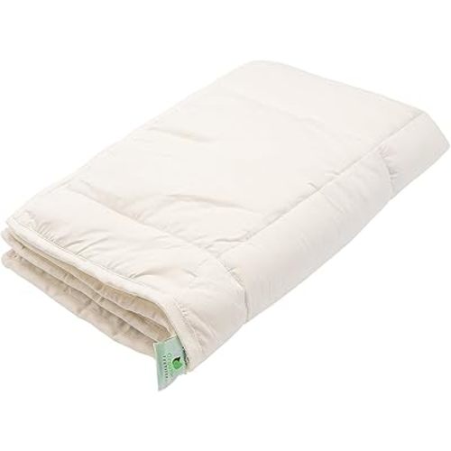 OrganicTextiles Australian Wool Crib Mattress Pad (Mini Sleeper, 18x31)(Flat),GOTS Certified,Safe Healthy Sleeping Environment,Machine Washable,Soft and Breathable,for Toddler’s,Babies,Boys,Girls