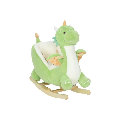 Baby Rocking Horse Ride Dinosaur Kids Ride On Toy with Realistic Sound and Safety Belt Plush Animal Rocker for Kids