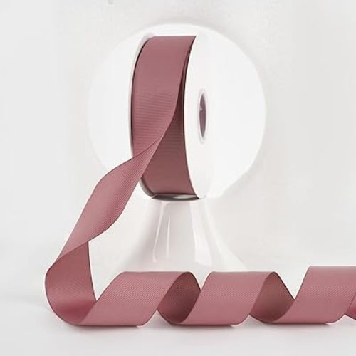 MEEDEE Rosy Mauve Grosgrain Ribbon - 1-1/2 Inch, 50 Yards Per Roll - Pink Wedding Ribbon for Hair Bows, Crafts, Sewing, Scrapbooking