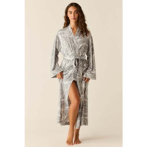 Kaia Cloud Jersey Kimono Robe in Whisper