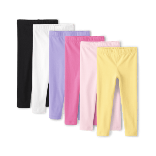 Toddler Girls Leggings 6-Pack - Pink