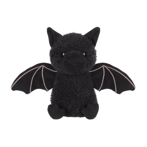 Apricot Lamb Halloween Devil Bat Plush Stuffed Animals for Kids, Soft Cute Plush Toys for Baby Girl and Boy, Fluffy Bat Grey
