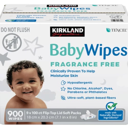 Kirkland Signature Baby Wipes Fragrance Free, 900-count | Costco