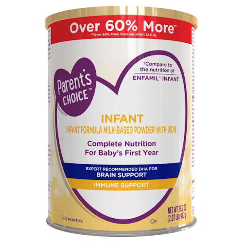 Parent's Choice Infant Formula Milk-Based Powder with Iron, 33.2 oz HSA/FSA Eligible