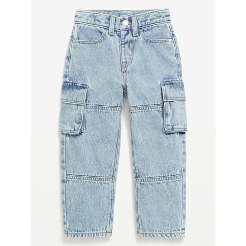 Baggy Barrel-Leg Cargo Jeans for Toddler Boys