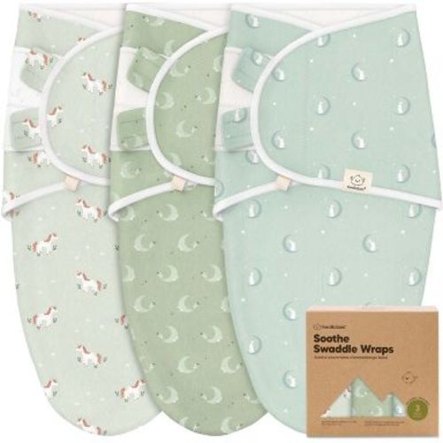 3pk Soothe Baby Swaddle 0-6 Months, Organic Baby Swaddle Sleep Sacks, Newborn, Infant Swaddle Sack (Lunaris)