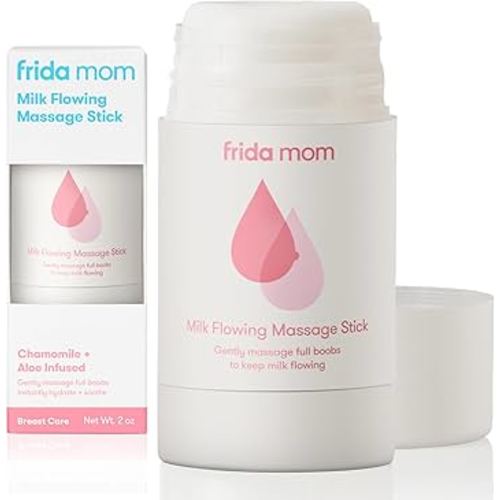 Frida Mom Milk Flowing Massage Stick for Breastfeeding and Nursing Moms, Infused with Chamomile + Aloe to Hydrate and Soothe