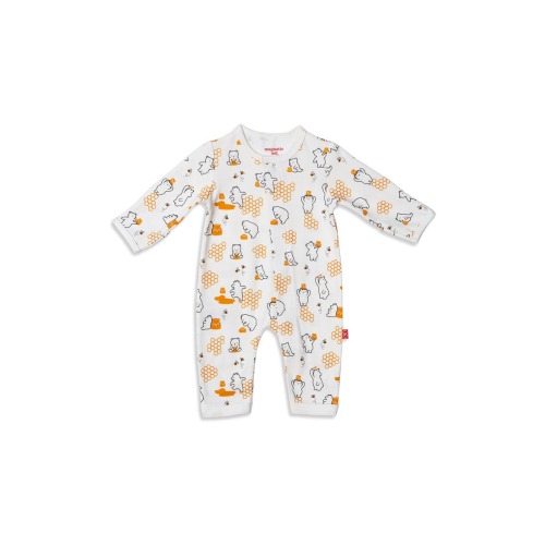 Honey Bee Mine Organic Cotton Magnetic Romper (Men) | Nordstromrack