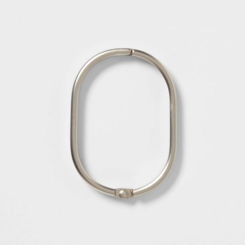 Oval Shower Curtain Rings Nickel - Threshold™