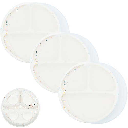 WeeSprout Suction Plates with Lids for Babies & Toddlers, 100% Silicone, Dinnerware Stays Put, 3-Pk