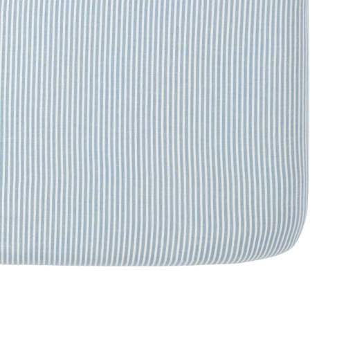 Seersucker Crib Sheet - Marine Blue
