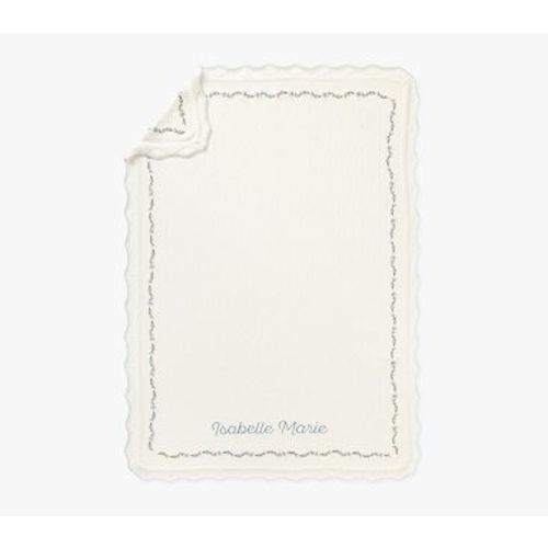 AERIN Pointelle Baby Blanket , Stroller Blanket , Blue Multi